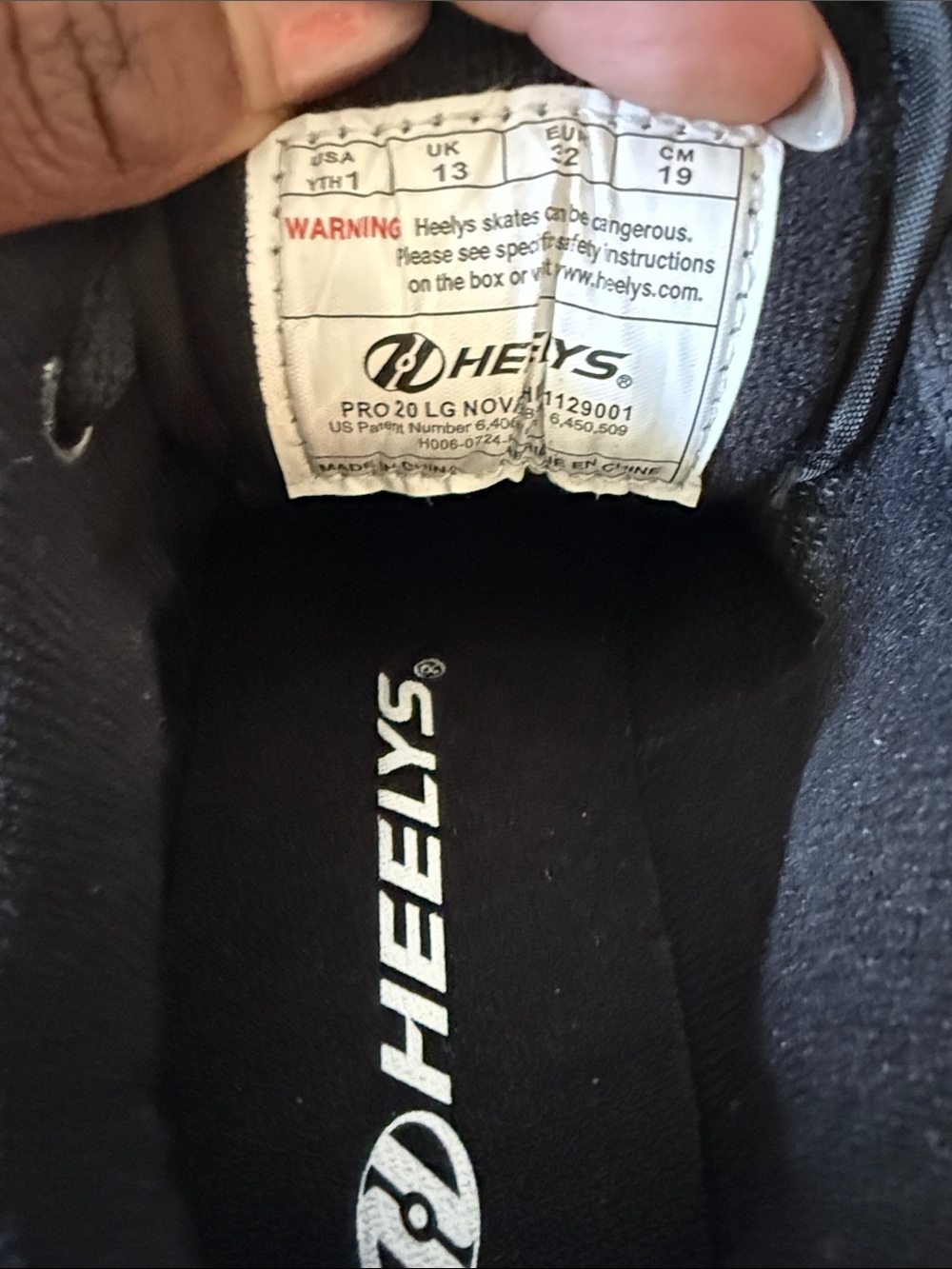 Heelys Black and Gray Youth Lace-Up Skate Sneakers - Picture 6 of 6